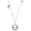 Dada Gioielli - Collana Chiama Angeli Gravidanza - Gioiello Sonoro per Mamme in Attesa - Piedino Bebè, Quadrifoglio, Cuore, Orsetto, Ciuccio, Zirconi. 110 cm Acciaio Anallergico (Ciuccio)