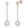 Meissa Orecchini Opale per le donne Fuoco Opale Orecchini in argento Sterling Dainty dichiarazione Dangle Orecchini Pietra di nascita Orecchini Compleanno Gioielli Regalo, Oro rosa