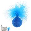 Generico Palla per gatti con piume - Palline giocattolo per caccia di animali domestici | Feather Ball Cat Toys Giocattolo interattivo con piume per giochi teaser ed esercizi di inseguimento