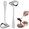 XoeLLe 2 Pezzi Mestolo per Salsa, Mestoli Cucina, Acciaio Inossidabile Cucchiaio Saucier, Utensili Cucina, Mestoli Set, Cucchiaio Saucier con Beccuccio Versatore per Zuppe, Salse, Condimento