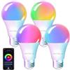 ANTELA Lampadina WiFi Intelligente E27, 9W 1000 Lumen Lampadine Led Smart Alexa Multicolore RGBCW Dimmerabile 2700-6500K, Funziona con Alexa e Google Home, Telecomando con APP, 4Pezzi