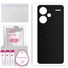 apgo BACK SKIN Film Pellicola protettiva Protezione Posteriore per Xiaomi Redmi Note 13 Pro+ Plus 5G, skin sticker film foil vinyl Nero carbone