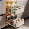 iHomara 2 cassetti estraibili, cassetti estraibili profondi 53cm per armadi, cassetto estraibile per cucina con pellicola nano adesiva e viti per cucina, bagno, 53cm profondità x 30cm larghezza x 16cm altezza