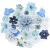 LARDUX 24 pezzi di fiori artificiali per fai da te, piccole teste di fiori artificiali, grandi fiori di seta, mix di teste di fiori artificiali per fai da te, scrapbooking, matrimoni, feste