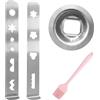 NyxSeat 1 set di accessori per bread, 1 pennello per olio, accessori per la produzione di biscotti e pasticceria, tritacarne in acciaio inox, utensile da cucina multifunzione