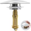 YDHfdc Tappo Lavandino Bagno Click Clack 66mm Tappi Lavandino Bagno Pop up Valvola di Scarico Ottone Tappo Bidet Tappo per Lavandino per Lavandino del Bagno