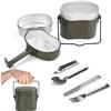Kleemeiero Porta Pranzo Termico 1.8L Portavivande Termico Contenitore Scaldavivande Scaldavivande Portatile Scaldavivande Acciaio Inox per Scuola/Ufficio/Campeggio con Coltelli, Forchette e Cucchiai
