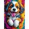 DAERLE DIY Kit pittura diamante Cane colorato, 5D Diamond Painting Kit Completo per Adulti, Strass Arte e Artigianato Fai da Te, Decorazione per Casa e delle Pareti 30x40cm, Bellissimo cucciolo
