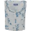 Linclalor Camicia da Notte Donna in Caldo Cotone 92760 conformata Fiori Cielo tg : 62