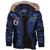 Shuanghao Giacca-Felpa Bomber-Militare Parka-Uomo Casual Invernale - Autunno - Primaverile Elegante Giubbotto Aviatore Tattica Militare College Spessore Medio in Pile Cotone Hooded Jacket Giacca (M, Blu)