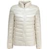 Tiasdnhod Autunno E Inverno Donna Giacche Di Piumino,Giacca Donna Cappotto Corto Giacche Piumino Ultraleggeri Packable (Bianco,S)