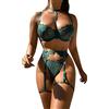 SUNMME Lingerie da Donna Lingerie Sexy in Pizzo Lingerie Sexy Pigiama per Ciglia Reggiseno in Tre Pezzi Lingerie Sexy Abbigliamento per Donna Lingerie Sexy (Verde M)