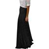 Generic Gonna con glitter da donna, lunga, con paillettes, colore nero, gonna con brillantini, da donna, a vita alta, gonna avvolgente, per il tempo libero, gonna autunnale, elegante, Nero , XL