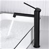 SHANFO Rubinetto Miscelatore Lavabo a 360°, Monocomando per Lavabo e Lavandino, Nero