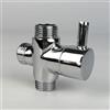 YFZCLYZAXET Valvola deviatrice, Maschio G1 / 2 & quot; Rubinetto in ottone Adattatore a T Rubinetto per doccia in bagno cromato Accessori per deviatore acqua Valvola di riempimento a 3 vie, maschio