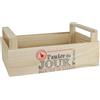 COOK CONCEPT Scatola, Beige/Legno, 32 x 21 x 13 cm