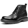 DESAI Stivali Stringati Uomo Scarpe Eleganti Pelle Invernali Suola in Gomma Antiscivolo Stivali Derby Casual da Lavoro Oxford Stivaletti Classici, Nero, 38 EU