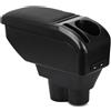 ZENVI Braccioli Compatible with OPEL Corsa E Braccioli 2014-2018 Console Centrale Organizer Immagazzinaggio Scatola Utilizzabile Per Autisti Supporto Gomito Doppio Spazio Archiviazione(Stile Nero)