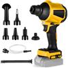 Honeyhouse Ventola a batteria per Dewalt da 20 V, batteria per soffiatore foglie, supporta batteria Dewalt da 20 V, senza fili, per la cura del prato, bolle di foglie, pulizia di auto e angoli (senza batterie,