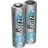 Ansmann Mignon AA MaxE Tipo 2100mAh Batteria Ricaricabile ad Alta Capacita 2x Mignon AA HR6, argento