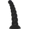 AMAZBEE Plug anale morbido Dildos con ventose Buttplug in silicone Spirale Coppie Giocattoli del sesso estremo Grande allungamento anale per uomini donne palle anali (L)