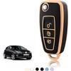 TOOMUME Cover Chiave TPU, Custodia Chiave Adatto per Ford Focus Fiesta Kuga Tourneo Transit Connect Custom Courier Puma Galaxy C-Max S-Max, Copri Chiavi Guscio Chiave Auto Telecomando - Flip Key