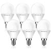 Optonica Lampadina LED E14 G45 Bulbo, 6W (equivalenti a 48W), 480 lumen, a Sfera opaca luce bianca, Pacco lampadine da 6 e 10 (Bianco Freddo, 6 Pezzi)