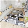 Mazovia Tappeto Salotto Moderne e Classico Pelo Corto - Tappeti Soggiorno Turchi Originali - Tappeti Camera da Letto - Tappeti Salotto Grandi Dimensioni - Grigio Giallo 160 x 220 cm