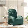 Gecheer Poltrona Massaggiante,Eletrica,Relax,Reclinabile,da TV,in Tessuto,Verde Scuro,con Poggiapiedi,74x89x100 cm,Poltrona Reclinabile,Poltrona da TV,Poltrona per Anziani,Poltrona da Massaggio