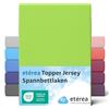 etérea Himmlische Qualität etérea Jersey Topper Lenzuolo con Angoli 180x200-200x200 cm Verde Mela Epaisseur 5-10 cm - 100% Cotone - Oekotex Materasso Letto Copripiumino - Lenzuola 180x200cm - 200x200cm Verde
