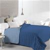 INTRECCI Copriletto Matrimoniale Estivo, Trapunta Estiva Matrimoniale, 260x260 cm, Coperta Estiva, anche Primaverile, Double Face, Moderna, Leggera, Elegante. Colore: Blu/Azzurro