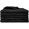 IlGruppone Set 5/10/20/30 Teli 50x90Cm Asciugamani Neri Professionali Parrucchiera Salviette Telo Nero Con Tintura Indanthrene 380Gr - Nero - 5 Pezzi