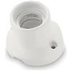 AMARCORDS - Plafoniera in porcellana inclinata attacco e27 base applique portalampade vintage colore BIANCO OPACO