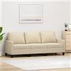 Gecheer Divano a 3 Posti Crema 180 cm,Divani Moderni,Divano 3 Posti Moderno,Divano Imbottito,Divano Letto,Divano per Soggiorno/Ufficio Moderno Sofà Divanetto,Divano in Tessuto