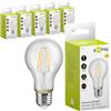 goobay 74099 Lampadina LED a filamento 4W / lampadina a luce bianca calda 2700K / lampadina LED per lampadari/lampadina a bassa generazione di calore / 4kWh/1000h cristallino / 6 pezzi