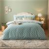 furn. Set copripiumino Krissa Block stampato - matrimoniale - blu