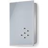 Blomus 65372, Cassetta portachiavi/Pannello magnetico in vetro Velio, Grigio (Grau)
