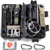 Graxury 13 in 1 Survival Kit Kit di Sopravvivenza Multiuso, Usato per Esterna First Aid Kit per Gli Sport all'Aria Aperta, Campeggio, Alpinismo, Pietra Focaia/Coperta Termica(Coltelli 13in1)