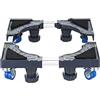 Generic Base per lavatrice regolabile Base per lavatrice multifunzionale con 4 gambe e staffa su 4 ruote lunghezza/larghezza regolabile Base mobile da 42-65 cm Supporto per carrello telescopico per