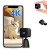 AOBOCAM Telecamera Spia Wifi Interno 4K HD Mini Telecamera Nascosta 6 Ore Autonomia Telecamera Senza Fili Videocamera Sorveglianza Per Auto/Casa/Bambini Lunga Durata Spy Cam