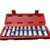 topolenashop Set 10 Chiavi a Bussola Lunghe 1/2'' da 12 a 24 mm - Bussola Esagonale in Acciaio Cr-V - Compatibili con Avvitatore e Trapano - Con Custodia Compatta - Kit Professionale Meccanico