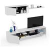 MarinelliGroup Parete attrezzata soggiorno moderna mobile TV pensile sala pranzo salotto BIANCO 200 X 41 X 46 cm 0Z6682BO