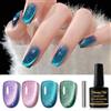 Shining She Smalto Semipermanente Unghie Cat Eye,4 Colori Rosa Rosso Blu Verde Smalti Semipermanenti per Unghie,Classico Cat Eye Gel Polish Soak-Off UV/LED per Nail Art Salone, 8ML
