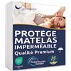 SLEEPZEN Coprimaterasso Lettino 60 x 120 cm Impermeabile - Traversa Certificata Oeko-TEX® - Superficie in Pile di Cotone al 100% - Membrana Protettiva in Poliuretano, Antibatterico, Antiacaro