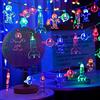 EONANT 20 luci a LED per cameretta dei bambini, 10 m, astronauta, razzo, decorazione per camera da letto, a batteria, per finestre, Natale, cortile, vacanze, feste, multicolore