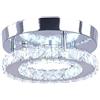 diisunbihuo Mini lampadario di cristallo grande lampada da soffitto di cristallo rotonda LED luce a sospensione per corridoio scala (bianco freddo) (Round Cool White)