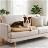 Italian Bed Linen Maxy Cuscinone Cane e Gatto ELEGANT - Cuscino per Animali Domestici Imbottito, in Microfibra, 60x100 cm, Materassino Morbido e Confortevole per Cani Taglia Piccola/Media/Grande, Panna