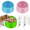 GZqiancang ciotole per criceti, criceti, con bottiglie per animali da appendere,3pcs | ciotola per cibo per porcellini d'India, uccelli, piccoli animali domestici