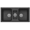 Plados PRONTA CONSEGNA - SPEDIZIONE IMMEDIATA Plados SP0992-95 Lavello 3 vasche Serie Spazio 99-25 code 95 ULTRAGRANIT NERO EBONY