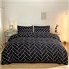 Odot Copripiumino, Stile Geometrico Copripiumini Microfibra Traspirante Morbido Biancheria da Letto per Adulti Bambini, Ragazze Ragazzi (150x200cm,Motivo Chevron)